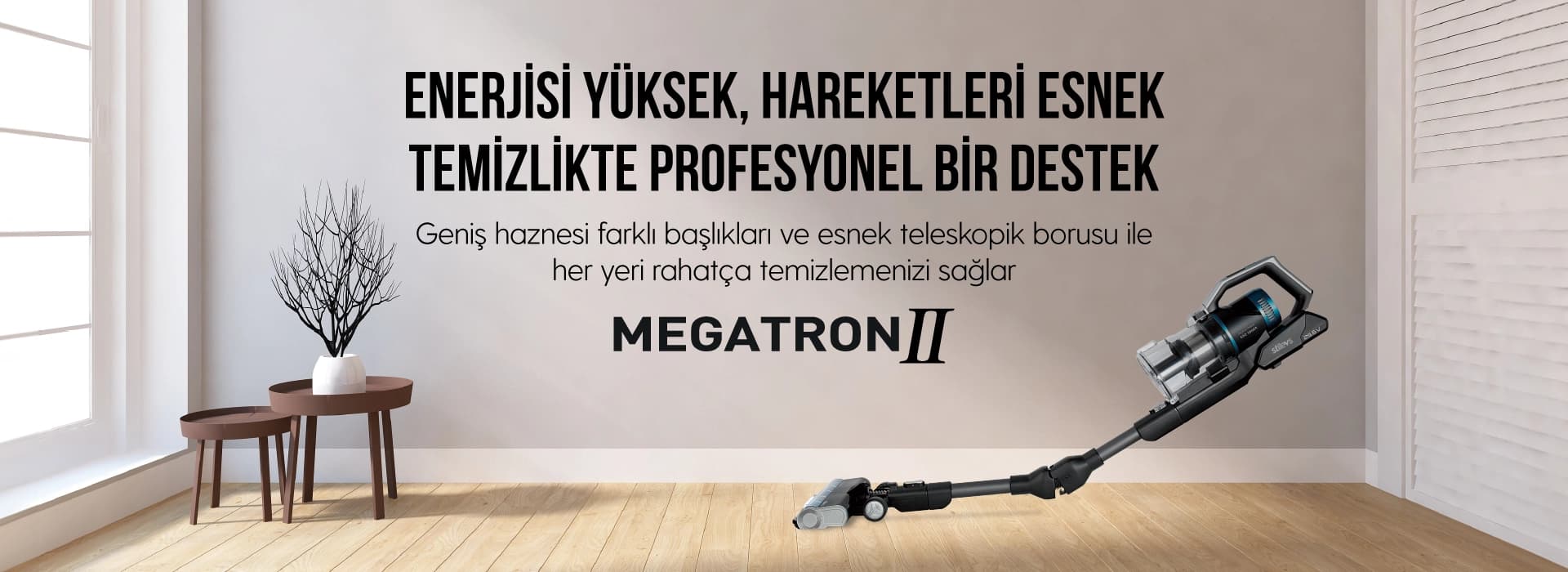Stilevs Megatron II şarjlı dikey süpürge