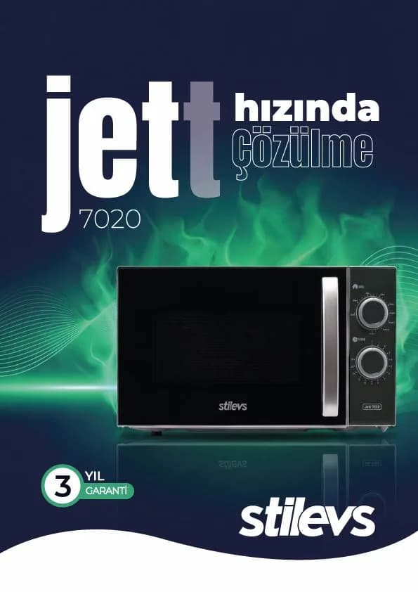 Stilevs Jett 7020 mikrodalga fırın — jet hızında çözülme