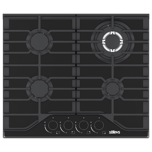 ST-AO-6041BG (DÖKÜM) SİYAH KRISTAL CAM OCAK